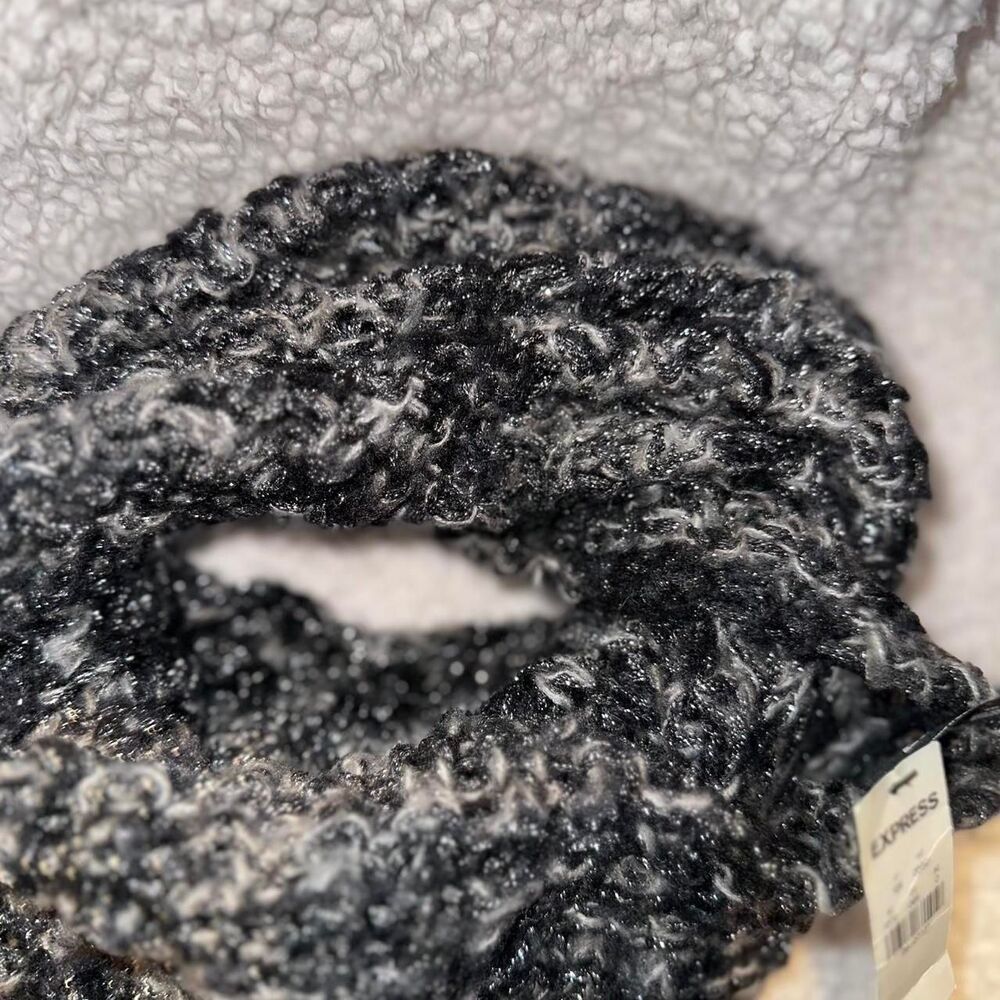 Express Women's Black and Grey Scarf-wraps